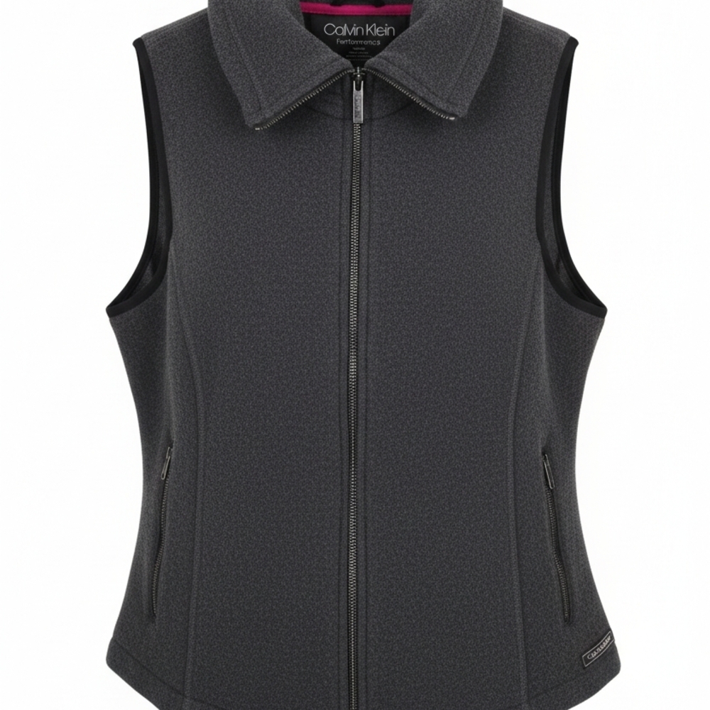 Calvin Klein Women's Performance Fleece Charcoal Vest